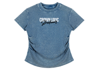 Blue t-shirt with 'Crown Logic Streetwear' 