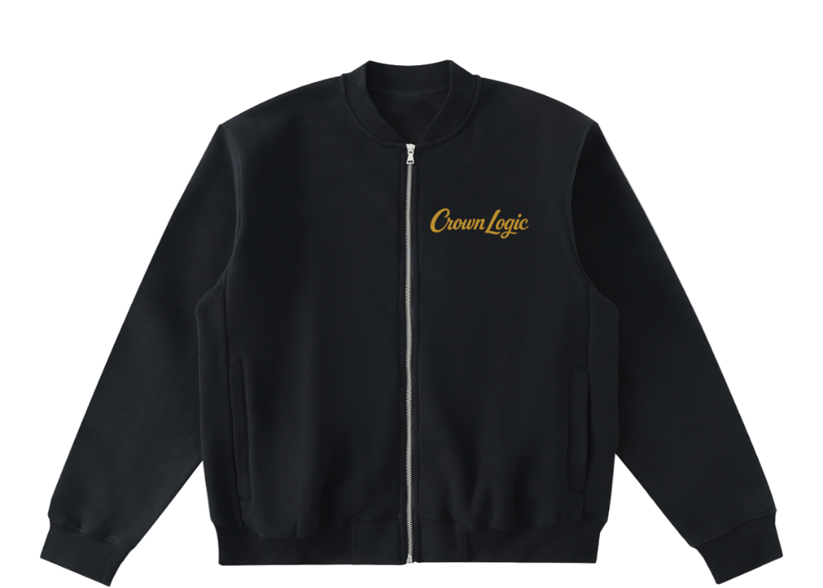 Black jacket with 'Crown Logic'